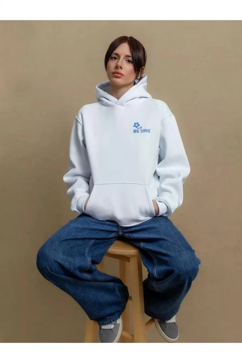 Cupla Unisex I Want Only You Sweatshirt Beyaz