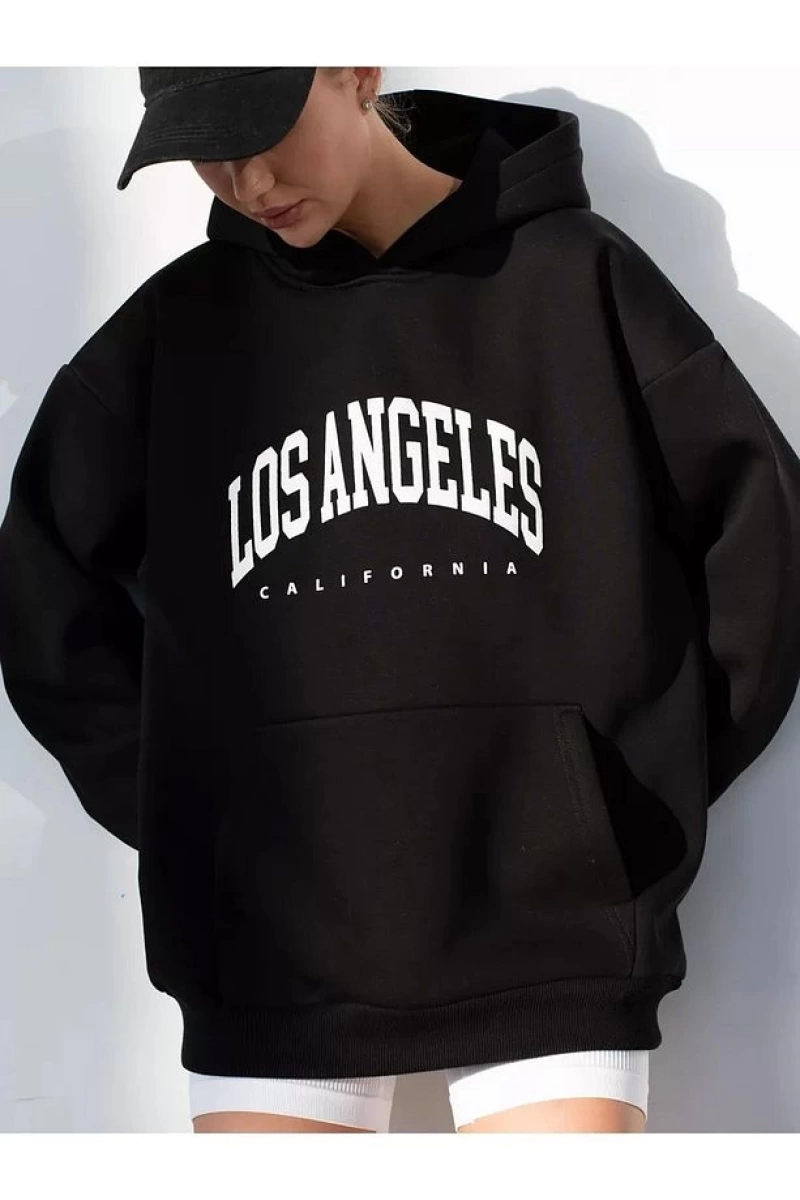 Cupla Unisex Los Angeles Sweatshirt Beyaz