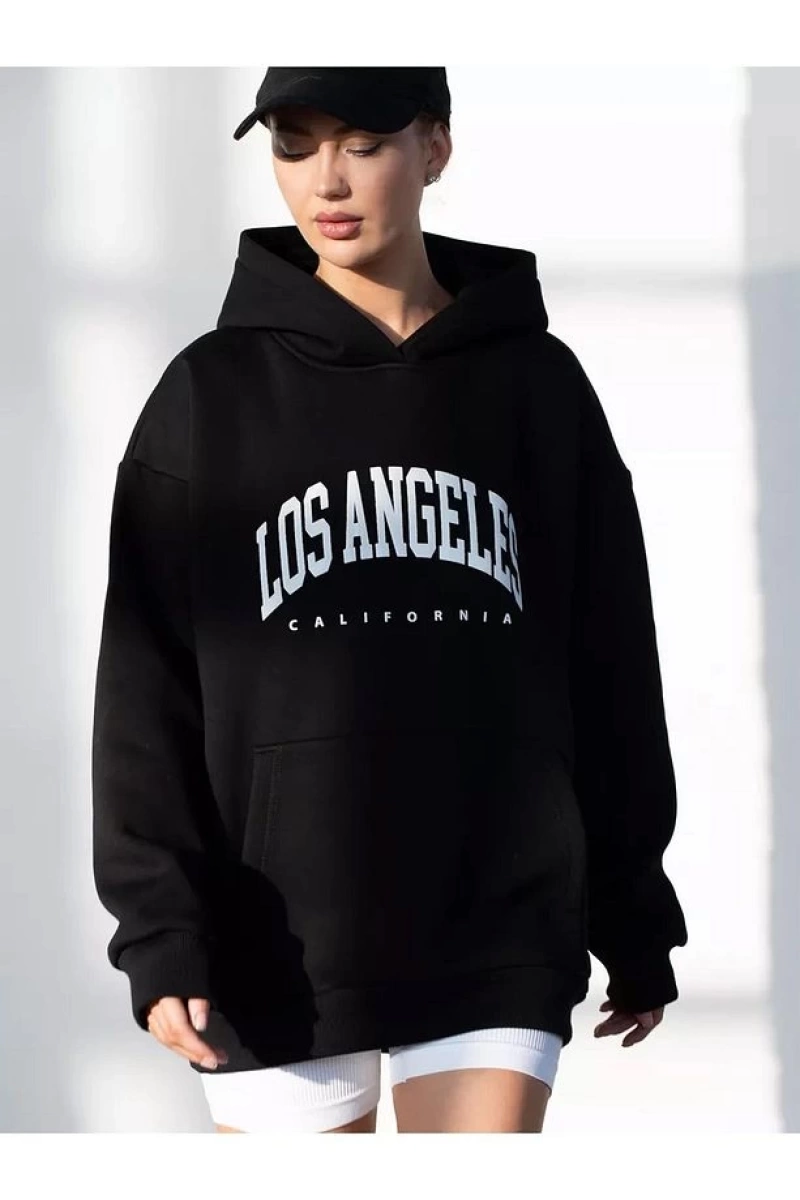 Cupla Unisex Los Angeles Sweatshirt Beyaz