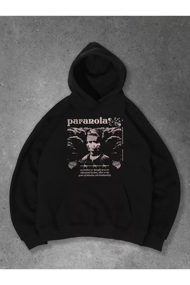 Cupla Unisex Paranoia Sweatshirt Siyah