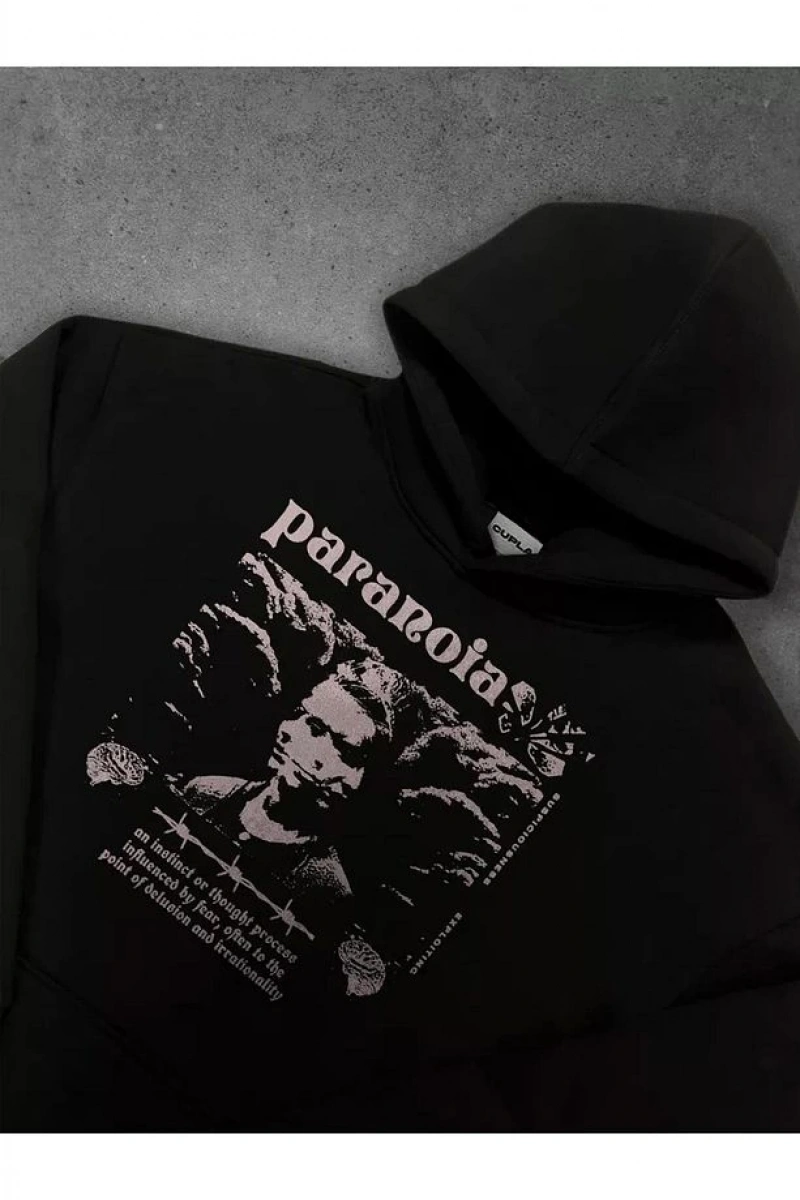 Cupla Unisex Paranoia Sweatshirt Siyah