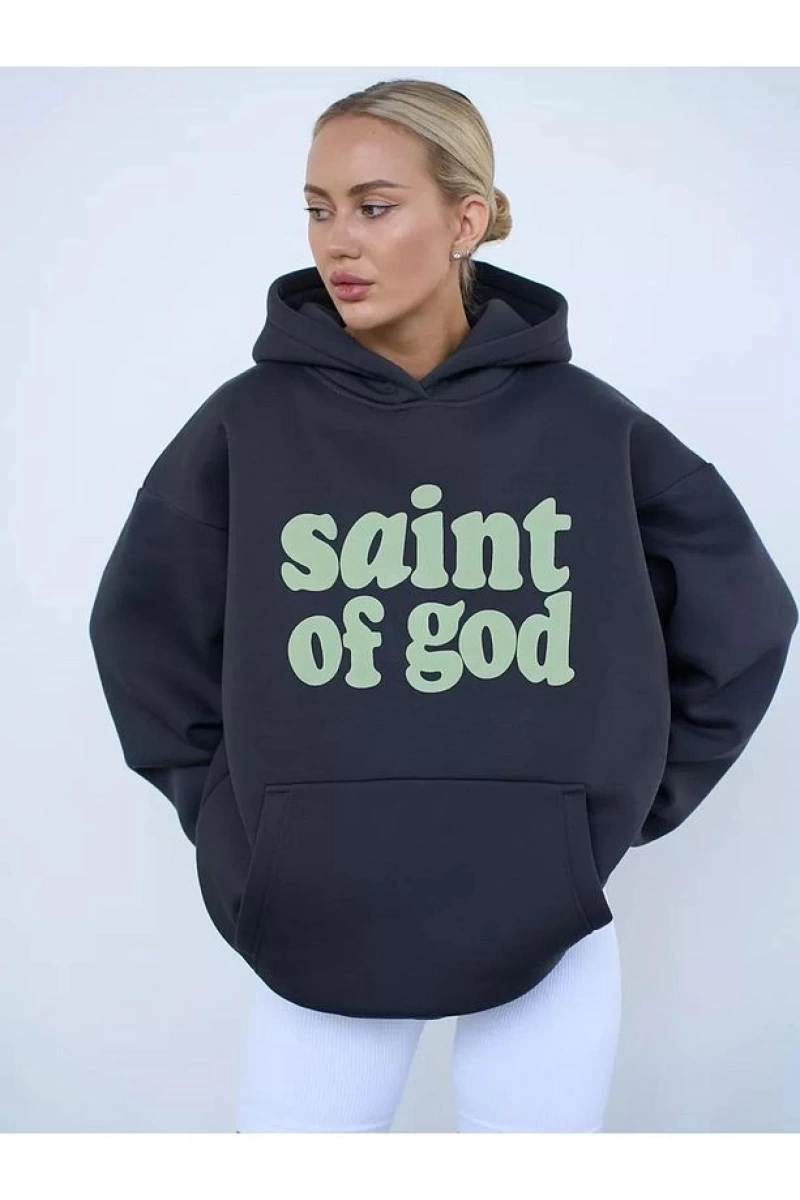 Cupla Unisex Saint of God Sweatshirt Gri