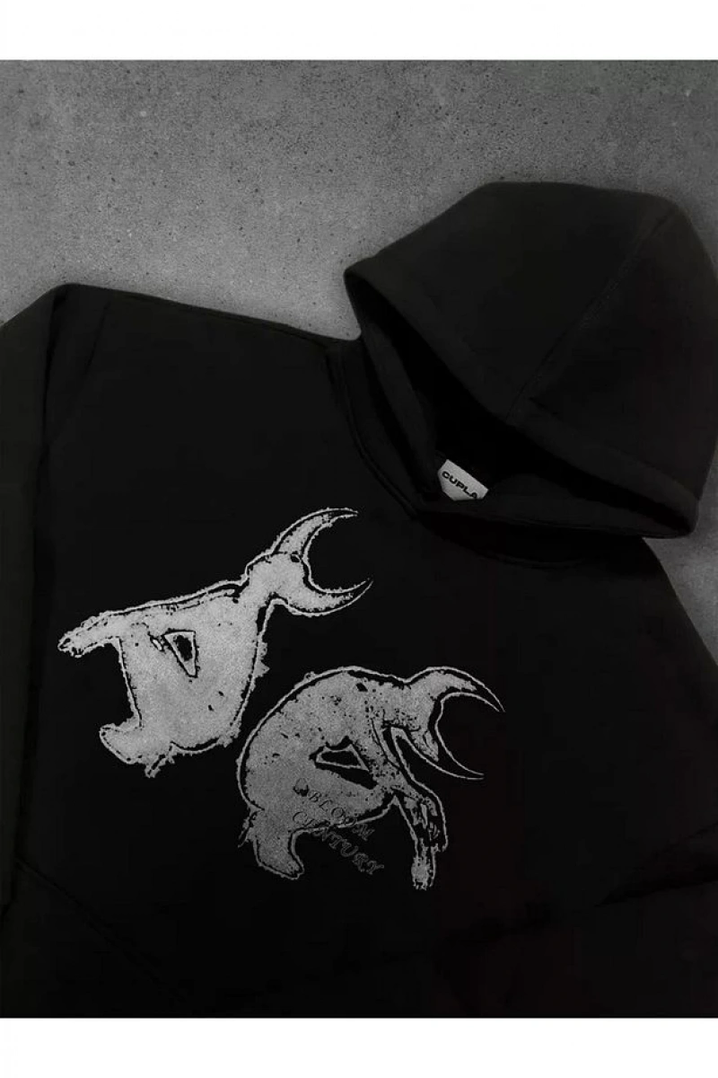 Cupla Unisex Satans Sweatshirt Siyah
