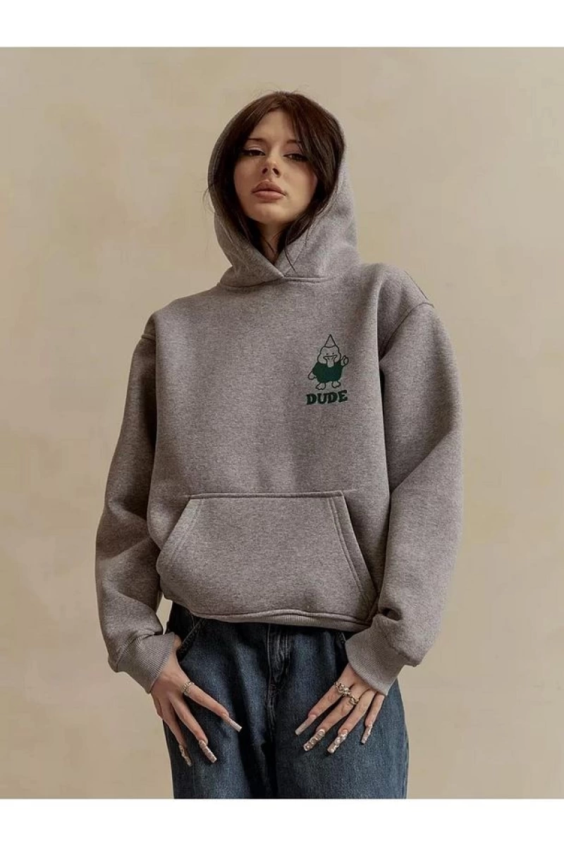 Cupla Unisex We Can Do It Sweatshirt Gri