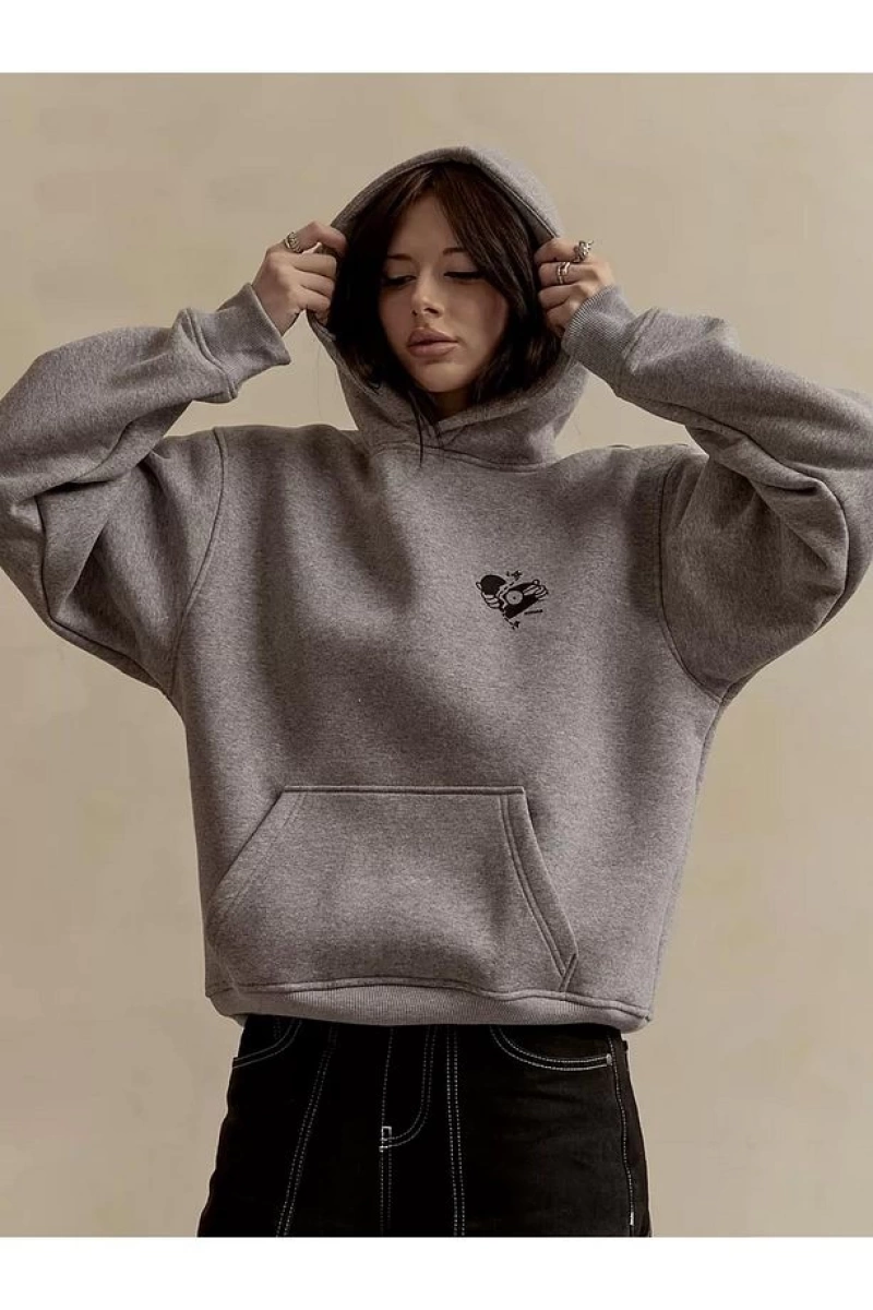 Cupla Unisex What a Time To Be Outside Sweatshirt Gri