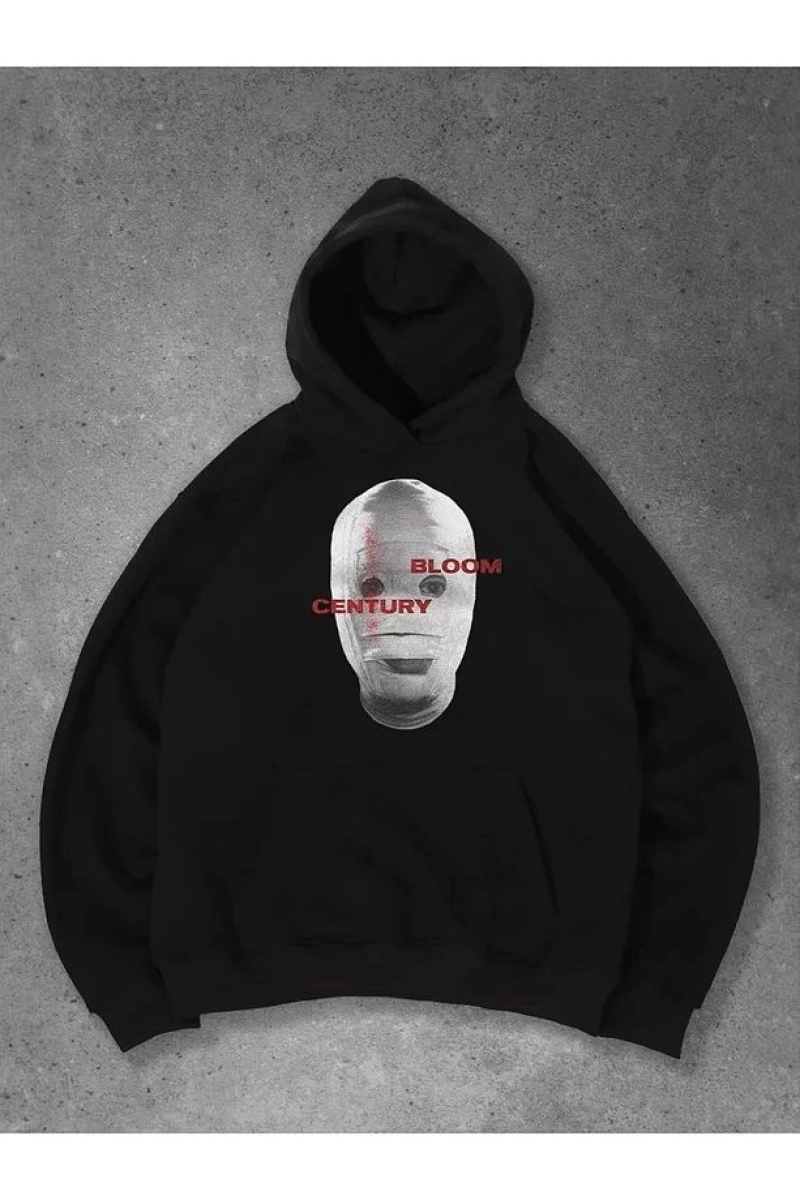 Cupla Unisex Wrapped in Bandages Sweatshirt Siyah
