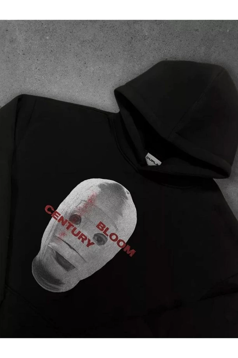 Cupla Unisex Wrapped in Bandages Sweatshirt Siyah