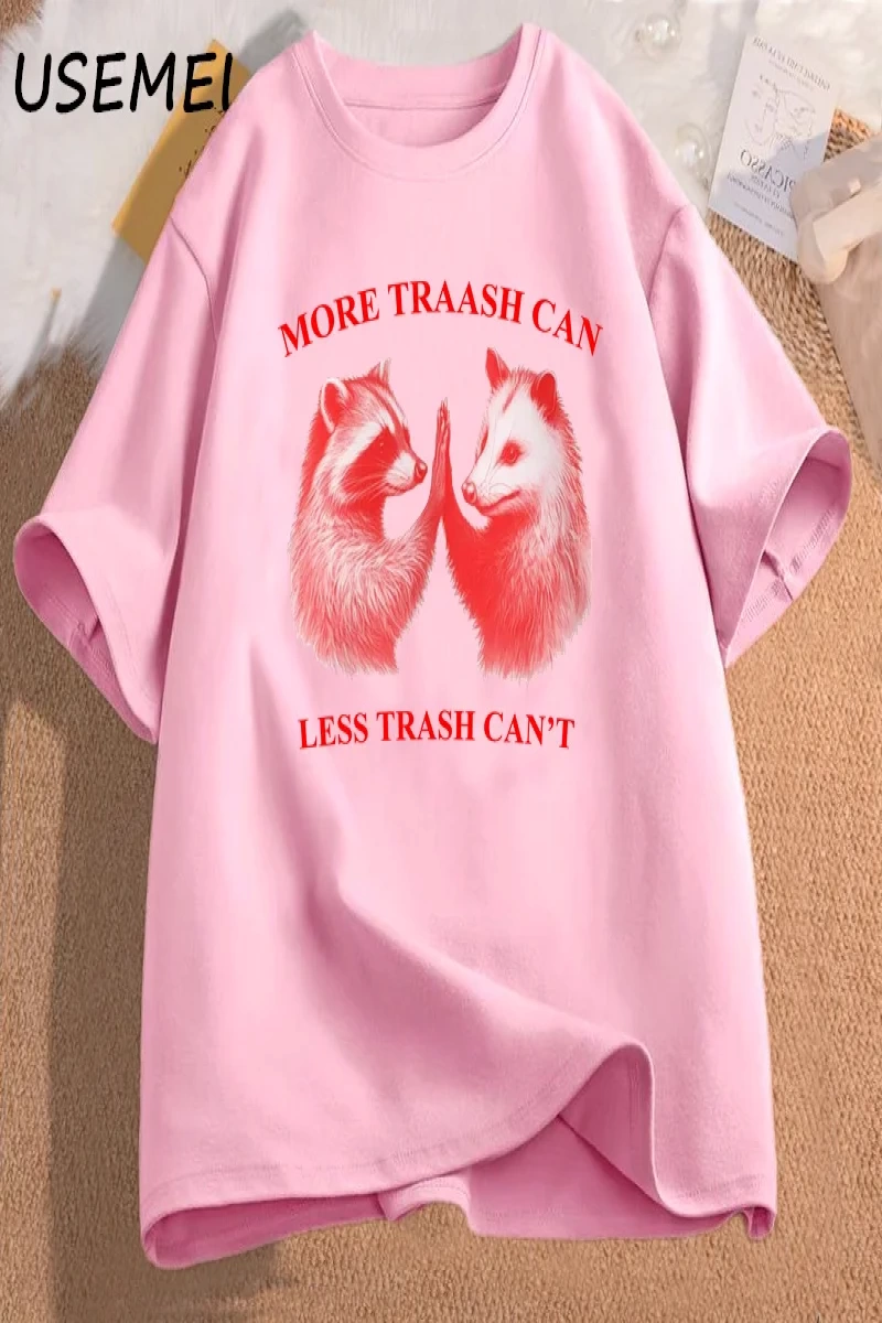 Daha fazla çöp tenekesi daha az çöp tenekesi t T-shirt pamuk boy erkek giyim grafik Tees Unis 3002