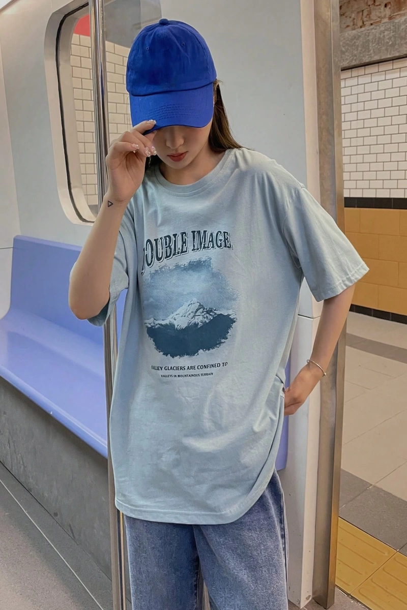 DAZY Harfli Grafik Büyük Boy Tişört