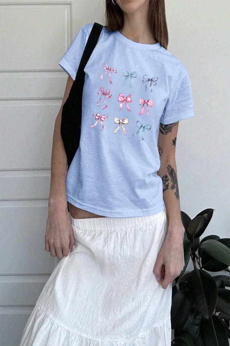 DAZY Harfli Grafik Düşük Omuzlu Büyük Boy Tişört