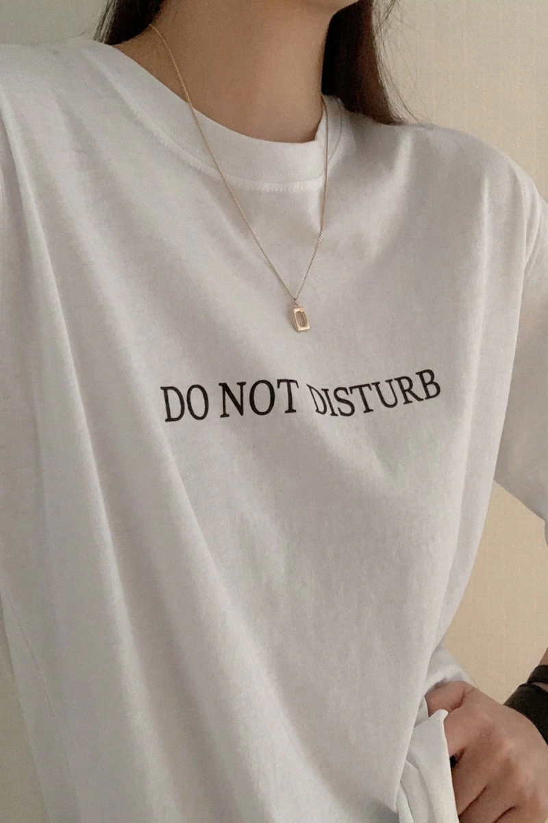 DAZY Kadın Bol Kesim Normal Tişört Harfli Baskılı Yaz