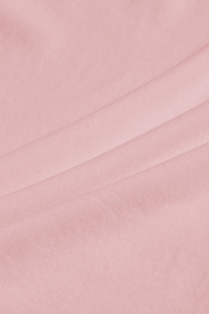 DAZY Kadın Bol Kesim Yuvarlak Yaka Kısa Kollu Tişört Büyük Harf Baskılı, Pembe, İlkbahar/Yaz