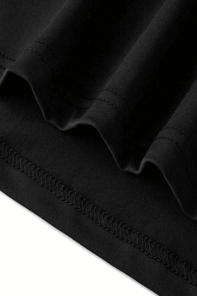 DAZY Kadın Yuvarlak Yaka İşlemeli Kontrast Renkli Kalp Minimalist Desenli Tişört