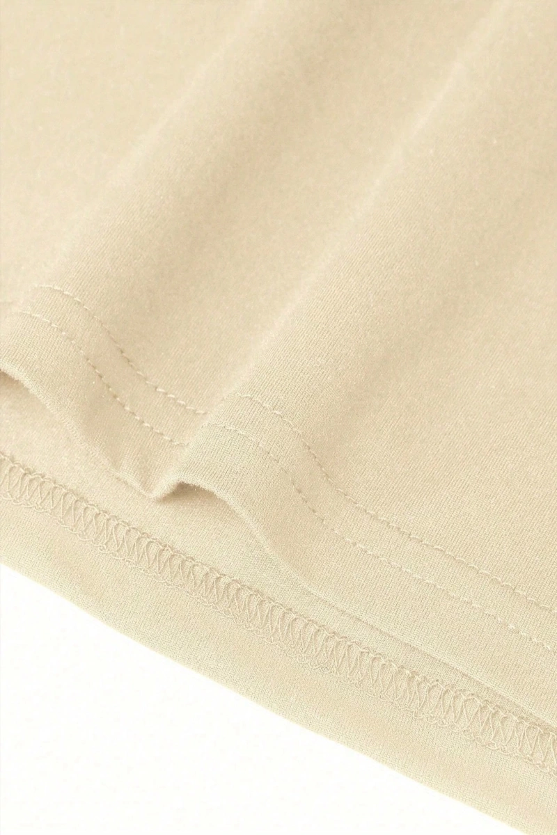 DAZY Kadın Yuvarlak Yaka İşlemeli Kontrast Renkli Kalp Minimalist Desenli Tişört