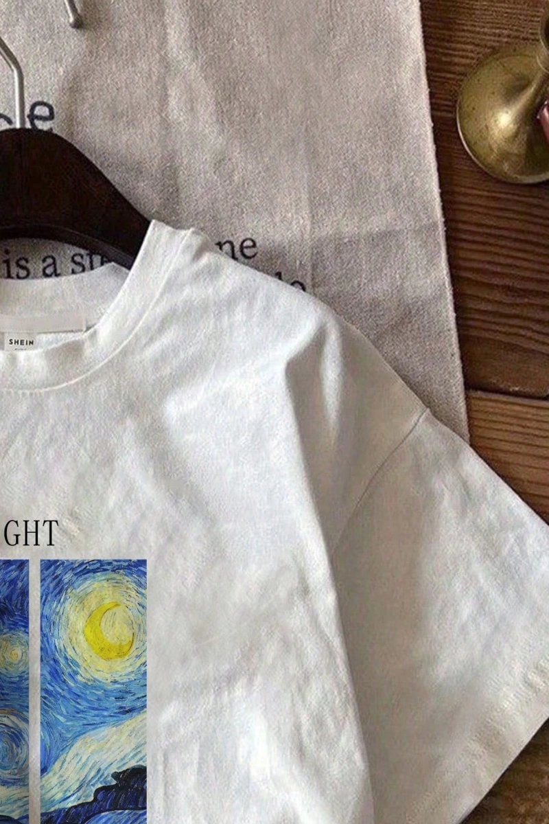 DAZY Kontrast Mektup Baskılı Raglan Kısa Kollu Tişört