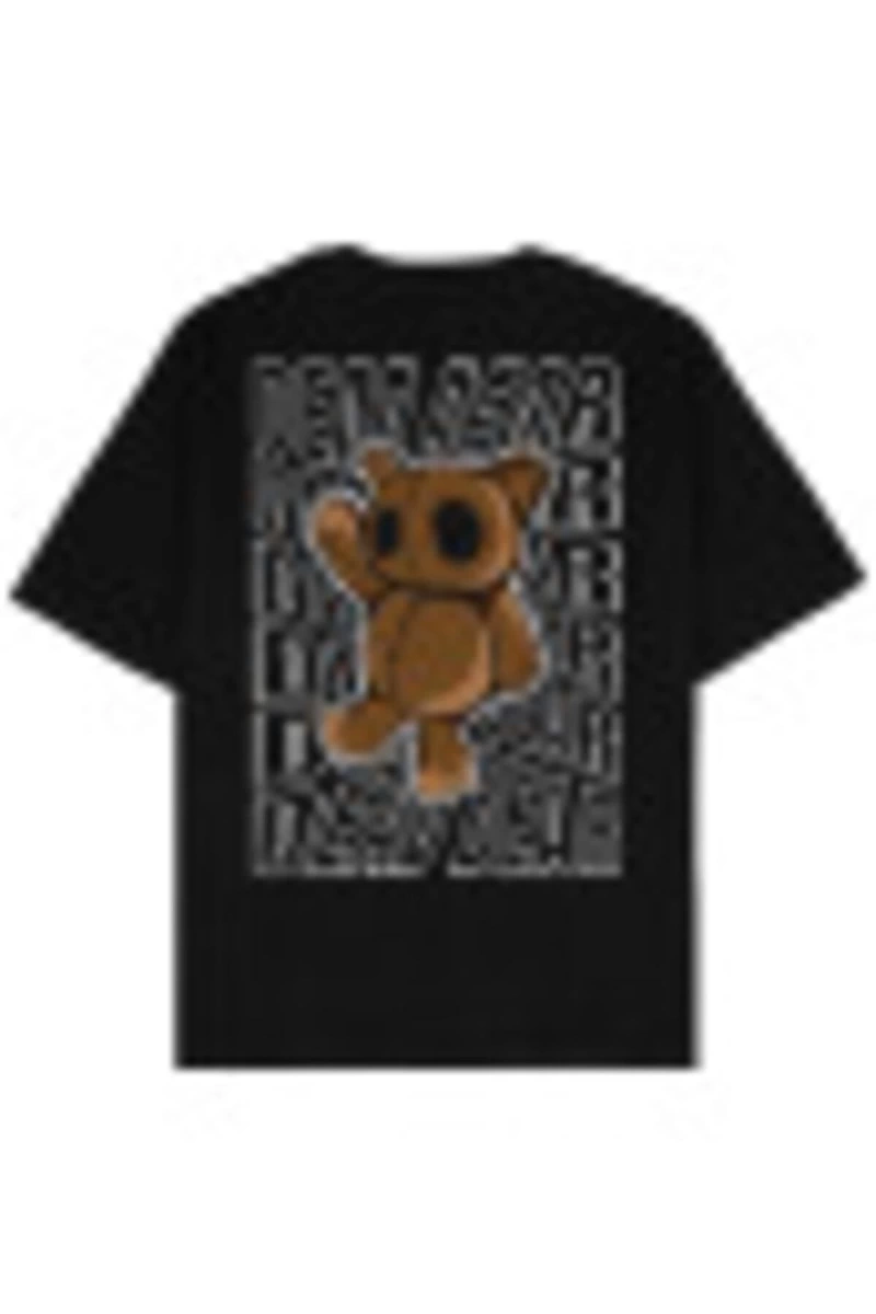 Dead Bear Siyah Oversize Unisex T-shirt