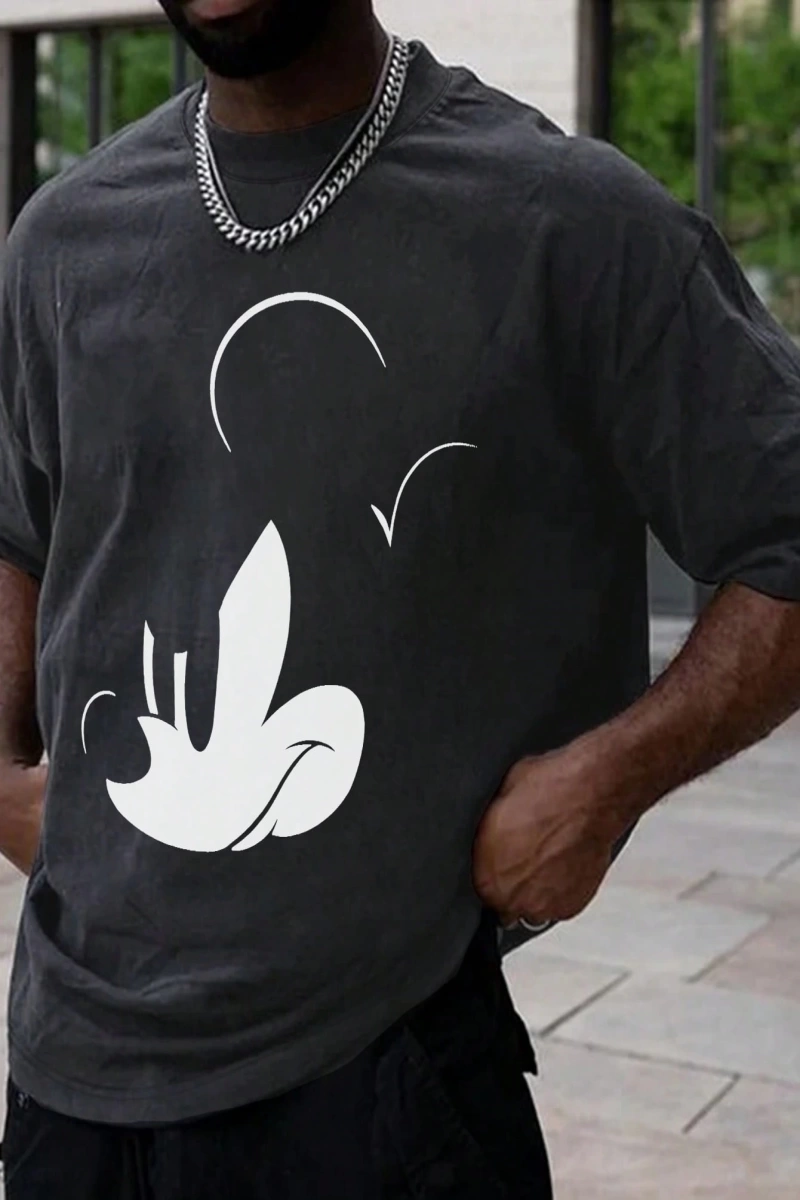 Disney Disney Collab Mickey Mouse Çizgi Film Baskılı Erkek Günlük Yaz Kısa Kollu Tişört