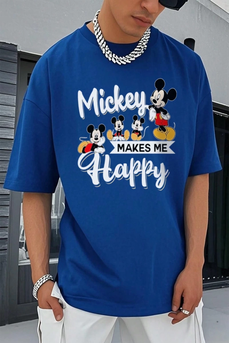 Disney Disney Collab Mickey Mouse & Friends Erkek Günlük Karikatür Baskılı Kısa Kollu Tişört,