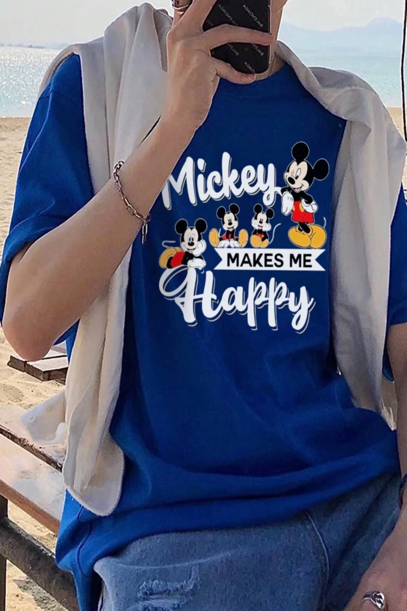 Disney Disney Collab Mickey Mouse & Friends Erkek Günlük Karikatür Baskılı Kısa Kollu Tişört,