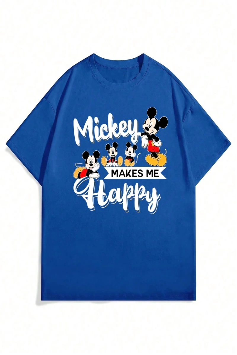 Disney Disney Collab Mickey Mouse & Friends Erkek Günlük Karikatür Baskılı Kısa Kollu Tişört,