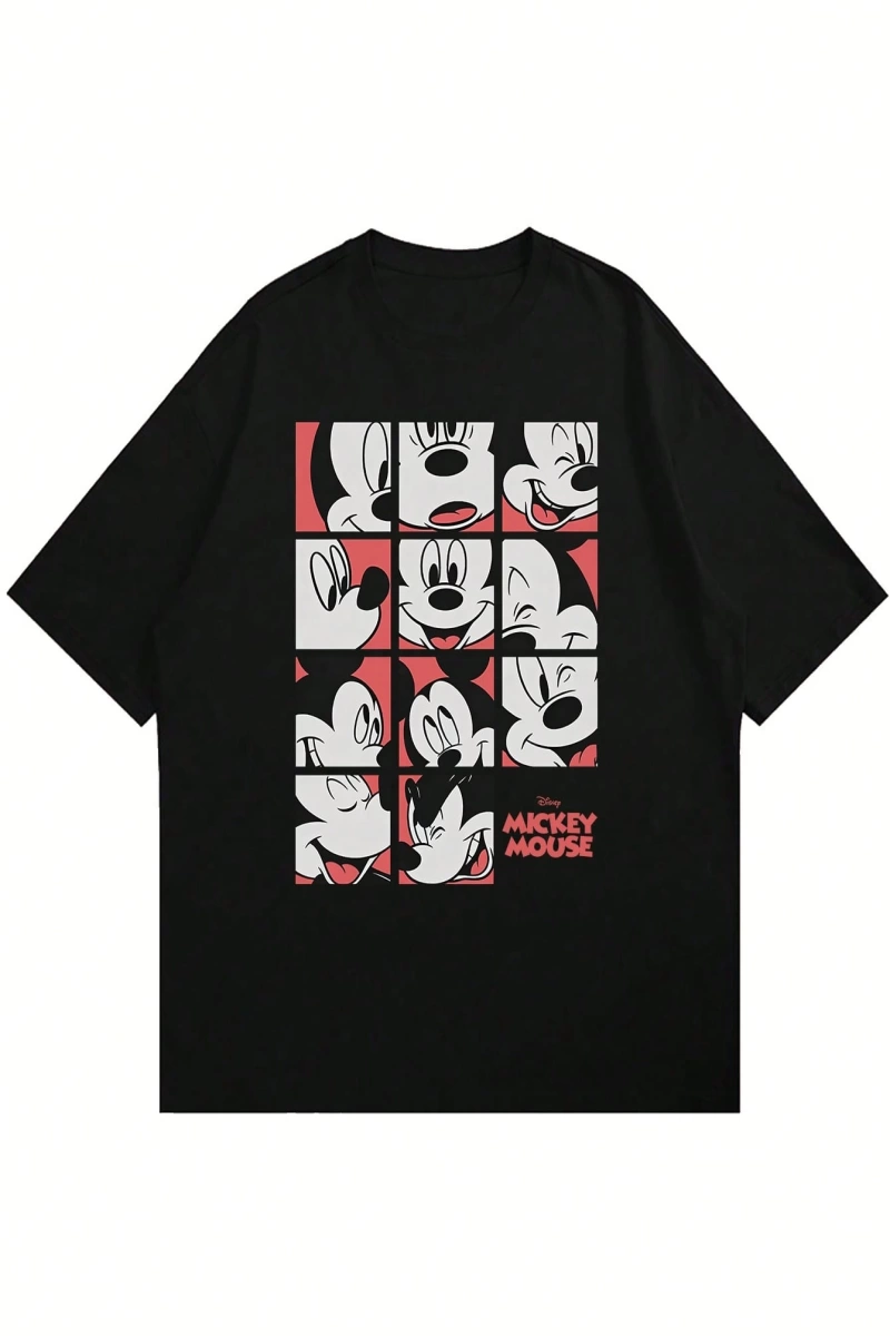 Disney Disney Collab Mickey Mouse & Friends Erkek Günlük Karikatür Baskılı Kısa Kollu Tişört,