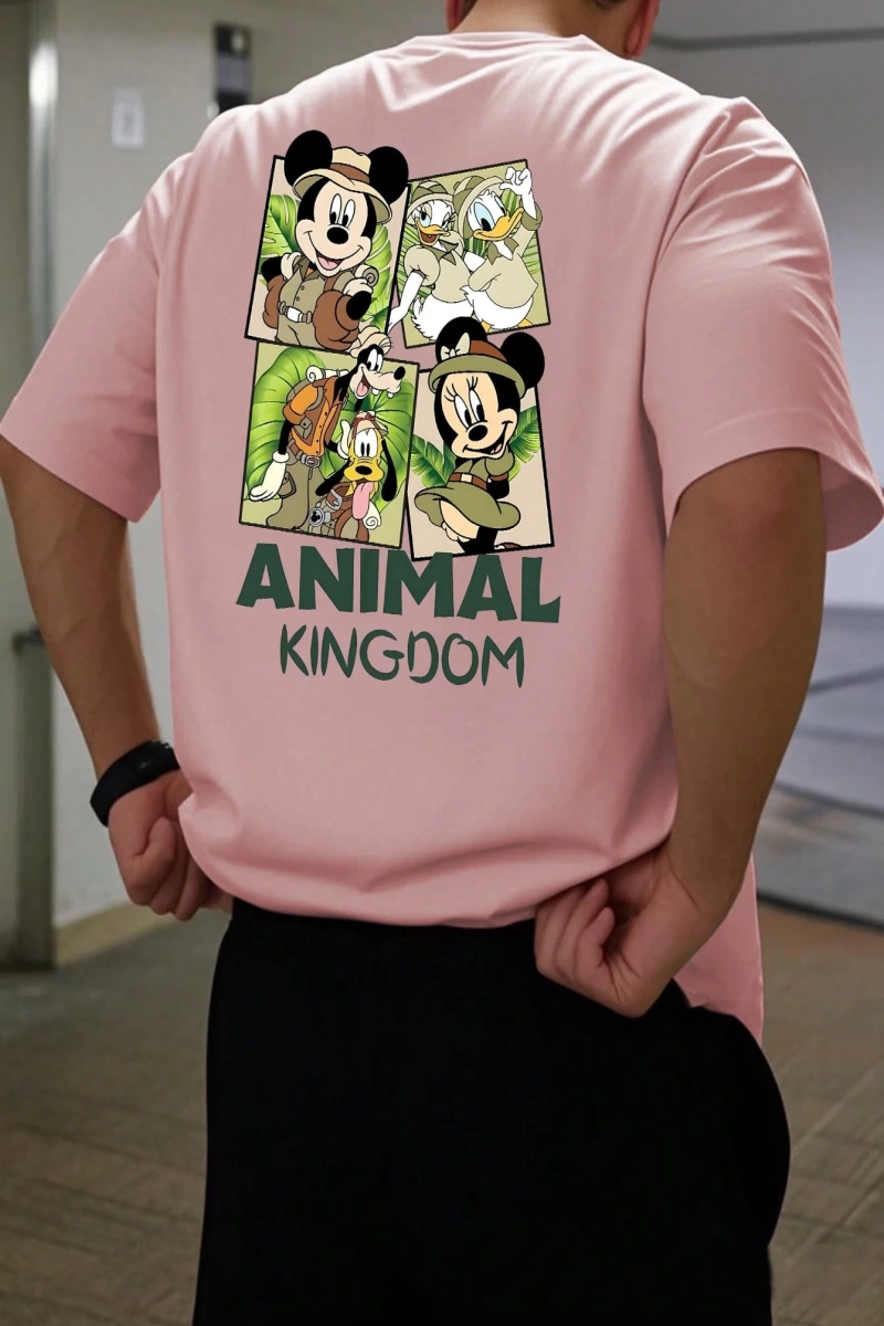 Disney Disney Mickey Mouse Collab Erkek Günlük Karikatür Baskılı Kısa Kollu Tişört, Yaz