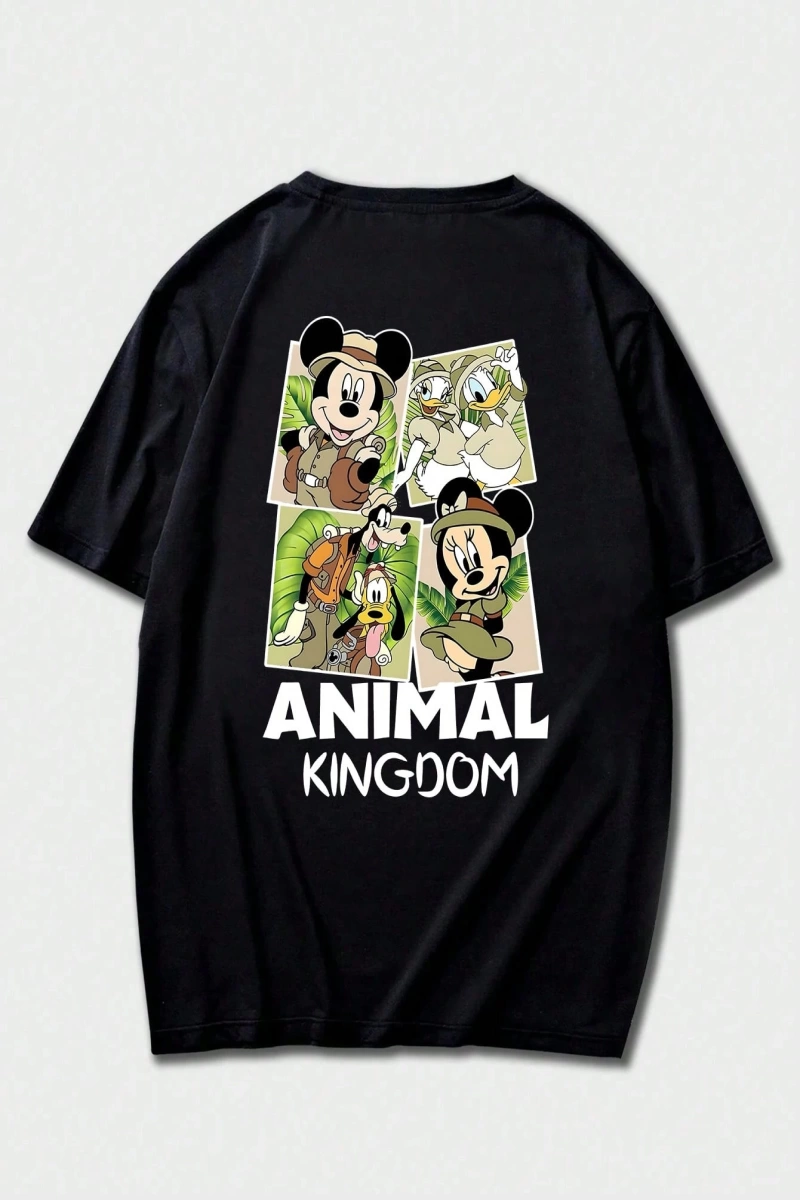 Disney Disney Mickey Mouse Collab Erkek Günlük Karikatür Baskılı Kısa Kollu Tişört, Yaz