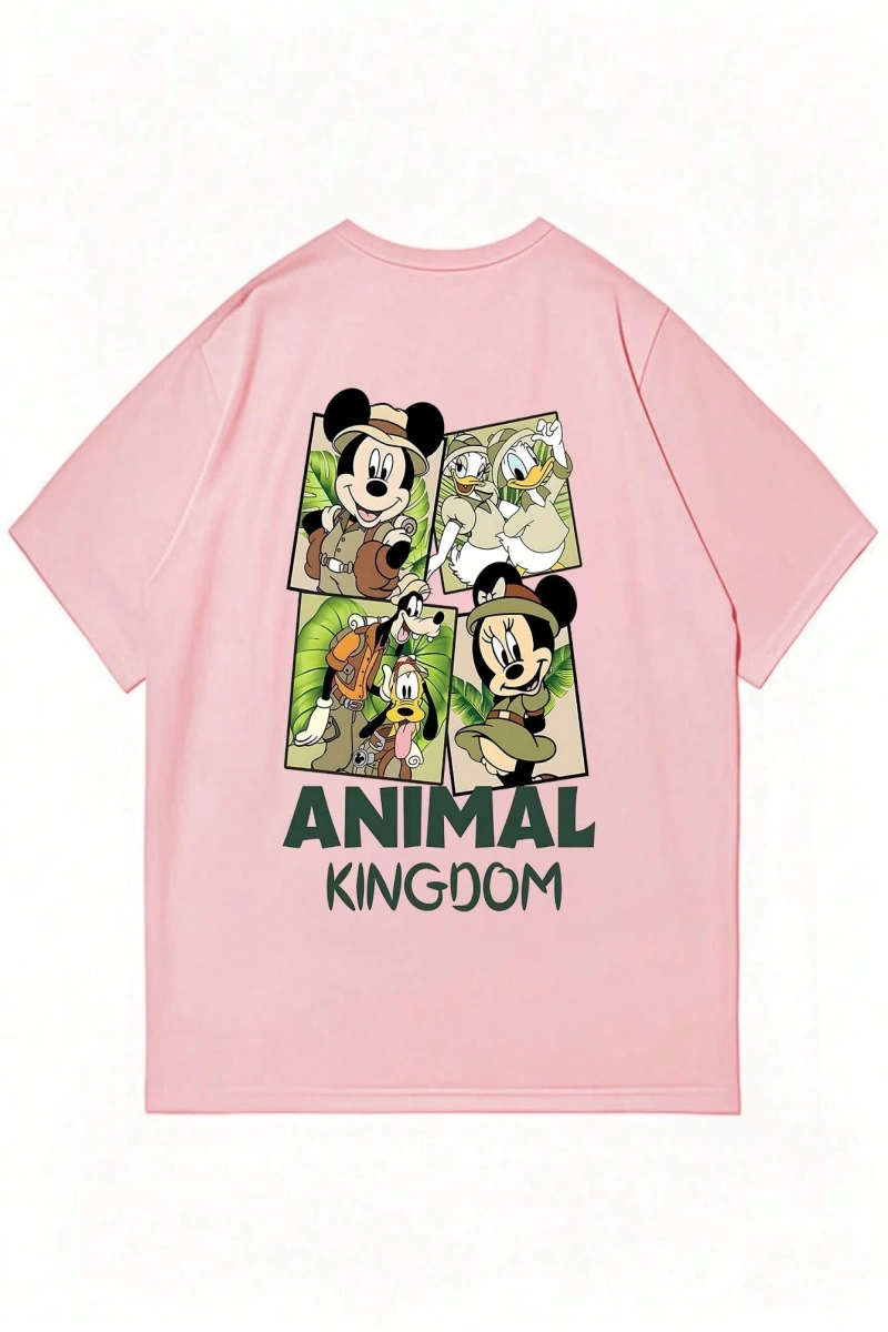 Disney Disney Mickey Mouse Collab Erkek Günlük Karikatür Baskılı Kısa Kollu Tişört, Yaz