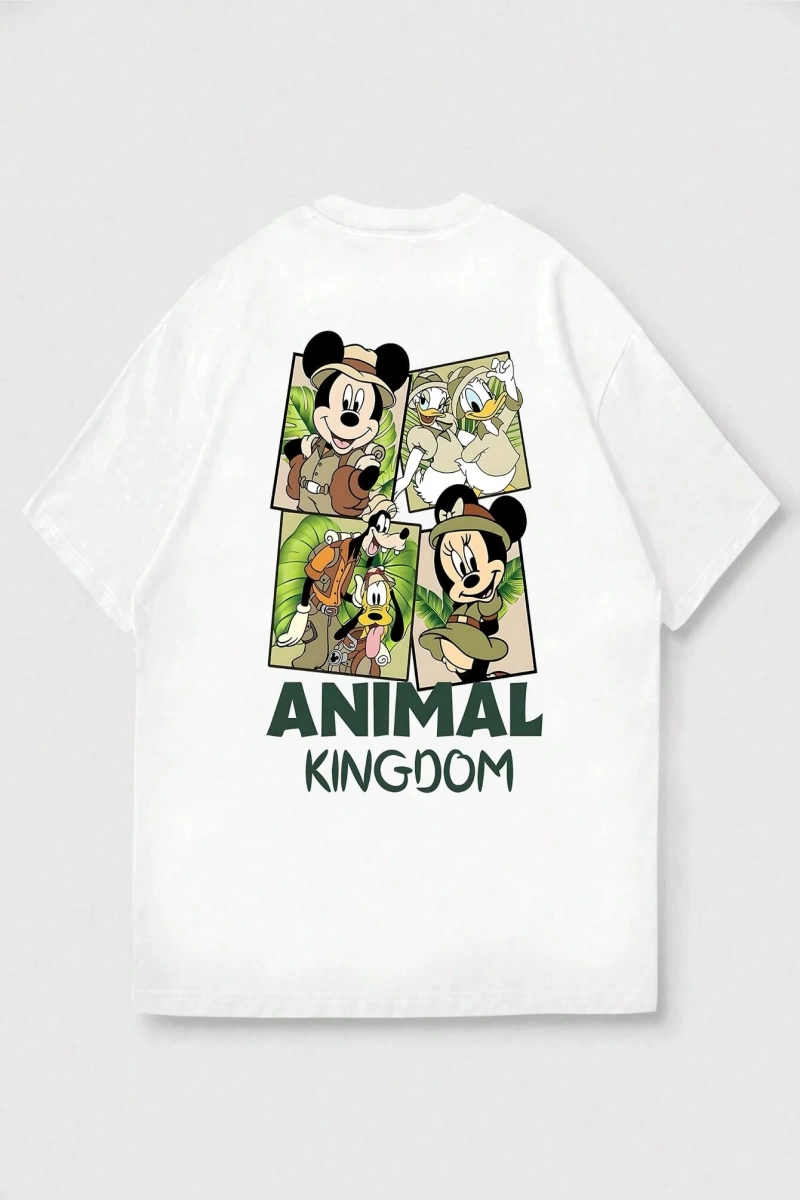 Disney Disney Mickey Mouse Collab Erkek Günlük Karikatür Baskılı Kısa Kollu Tişört, Yaz