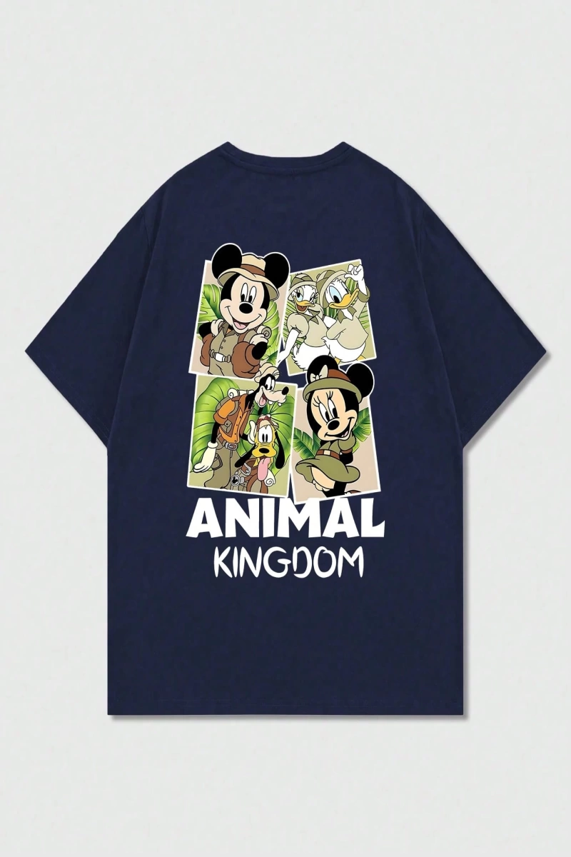 Disney Disney Mickey Mouse Collab Erkek Günlük Karikatür Baskılı Kısa Kollu Tişört, Yaz