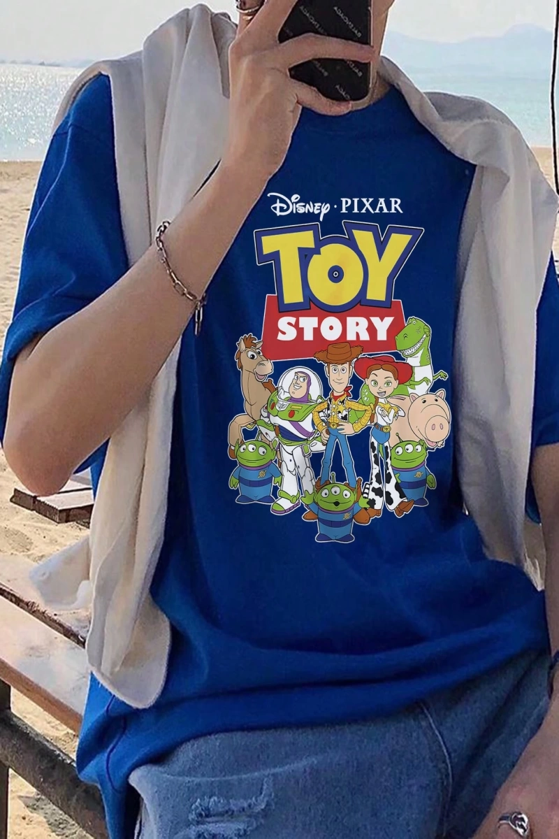 Disney Disney Monsters University Collab Erkek Günlük Karikatür Baskılı Kısa Kollu Tişört, Ya