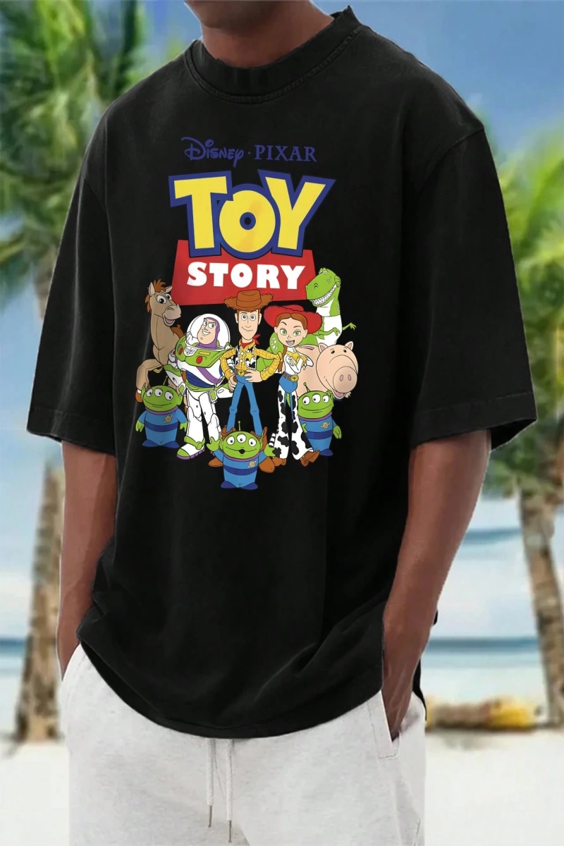 Disney Disney Monsters University Collab Erkek Günlük Karikatür Baskılı Kısa Kollu Tişört, Ya