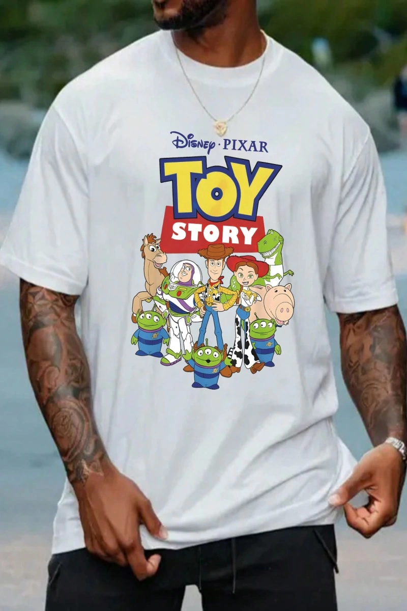 Disney Disney Monsters University Collab Erkek Günlük Karikatür Baskılı Kısa Kollu Tişört, Ya