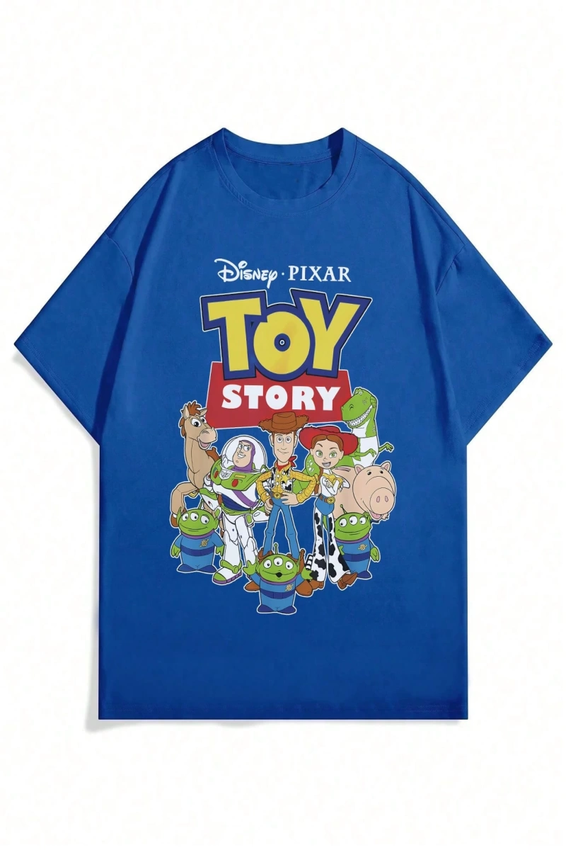 Disney Disney Monsters University Collab Erkek Günlük Karikatür Baskılı Kısa Kollu Tişört, Ya
