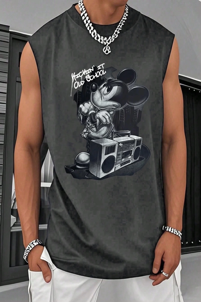 Disney Disney X Marvel Casual Erkek Karikatür Baskılı Kısa Kollu Tişört, Yaz