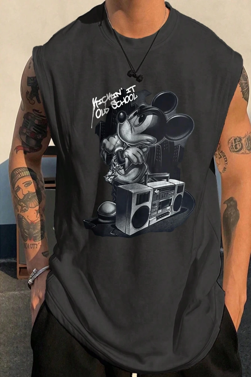 Disney Disney X Marvel Casual Erkek Karikatür Baskılı Kısa Kollu Tişört, Yaz