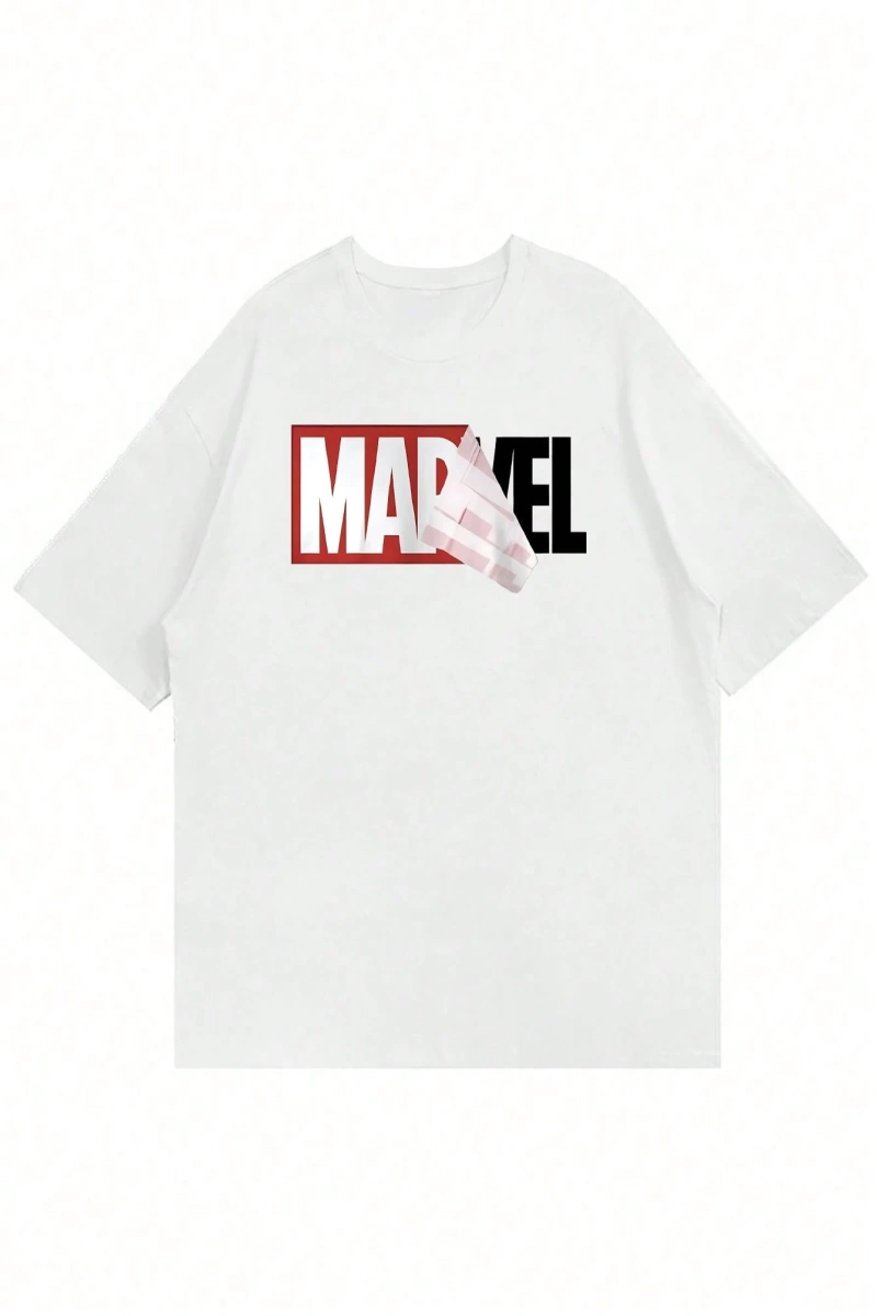 Disney Disney X Marvel Deadpool Ve Wolverine Grafik Baskılı Kısa Kollu Tişört Erkekler İçin,