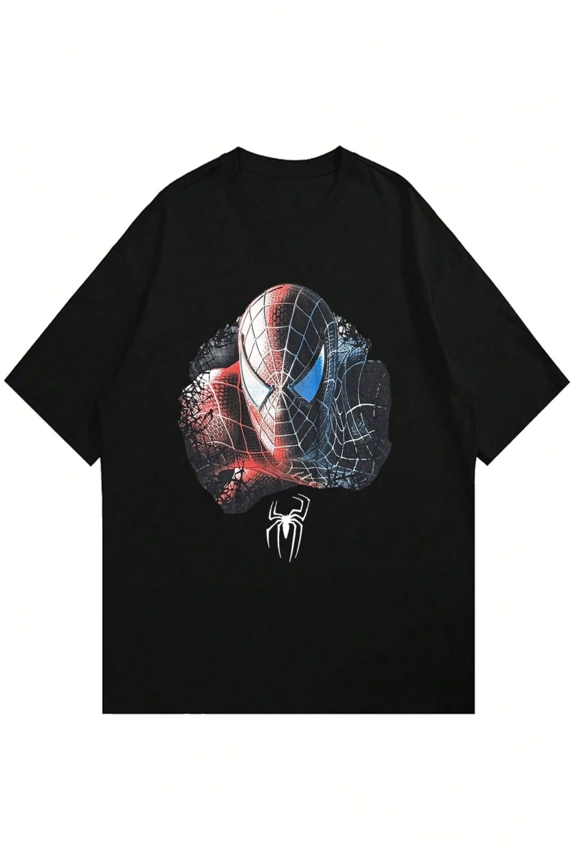 Disney Disney X Marvel Deadpool Ve Wolverine Grafik Baskılı Kısa Kollu Tişört Erkekler İçin,
