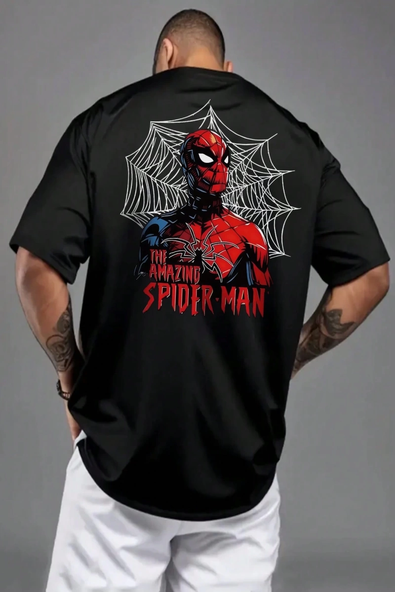 Disney Disney X Spider-Man Erkek Günlük Karikatür Baskılı Kısa Kollu Tişört, Yaz