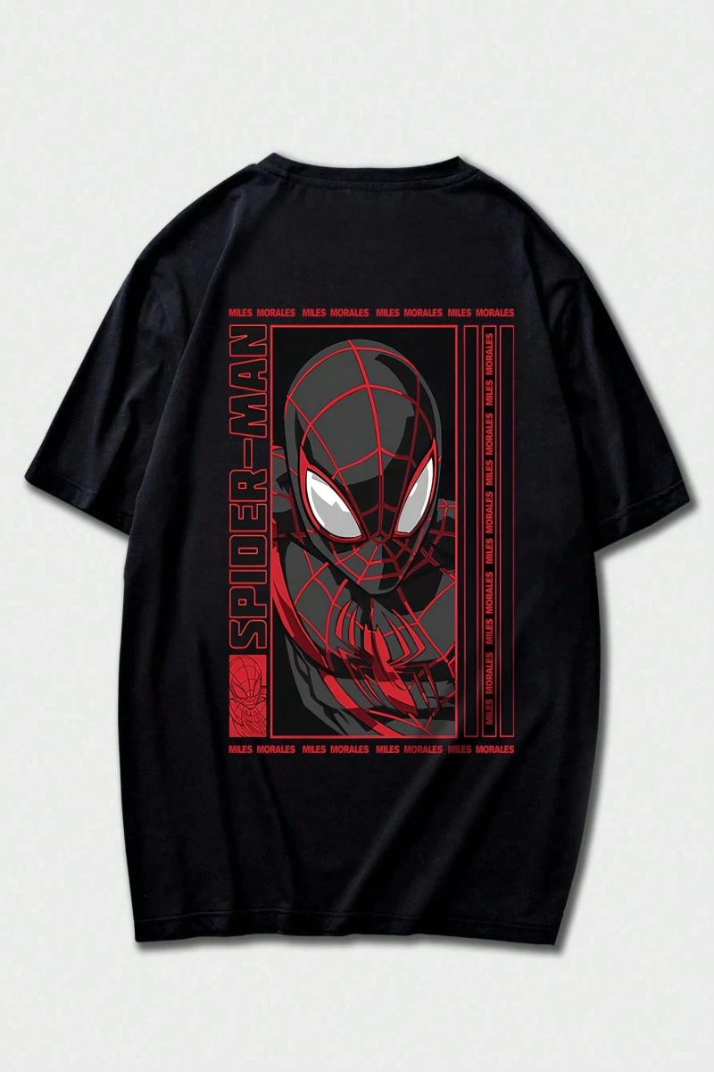 Disney Disney X Spider-Man Erkek Günlük Karikatür Baskılı Kısa Kollu Tişört, Yaz