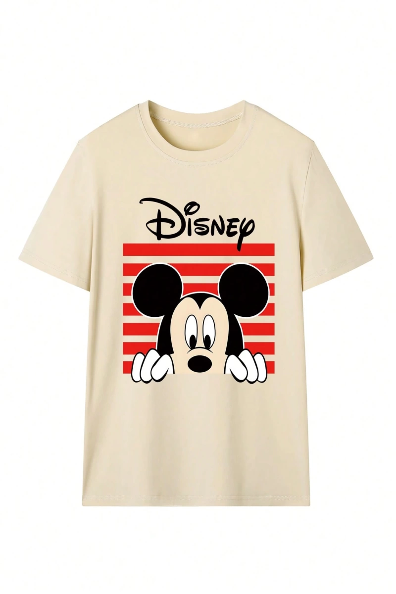 Disney Kadın Yaz Basit Sevimli Disney Çizgi Film Karakteri Minnie Mou