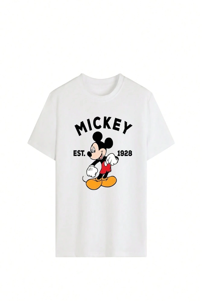 Disney Kadın Yaz Rahat Basit Sevimli Disney Karikatür Mickey Mouse Ba
