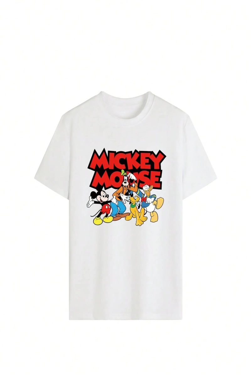 Disney Kadınlar için Basit ve Sevimli Disney Karikatür Mickey Mouse Baskıl
