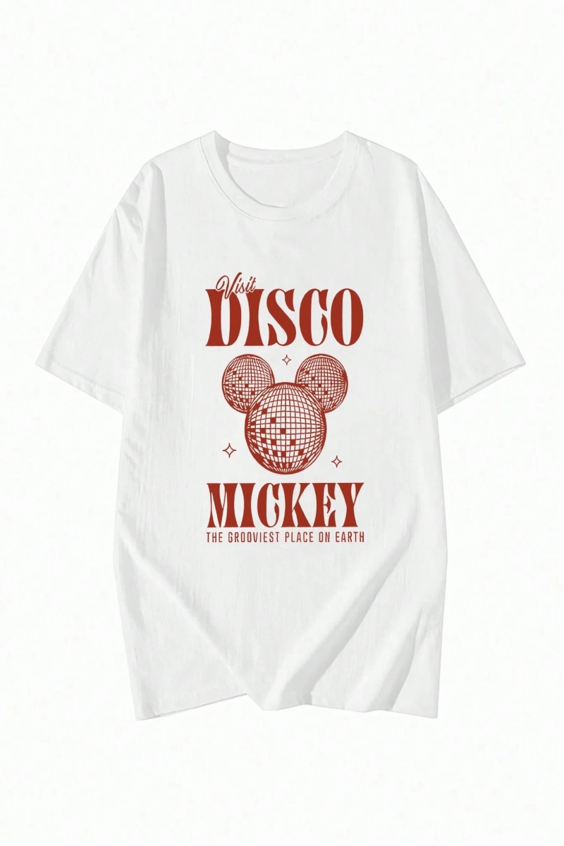 Disney Kadınlar için Basit ve Sevimli Disney Karikatür Mickey Mouse Baskıl