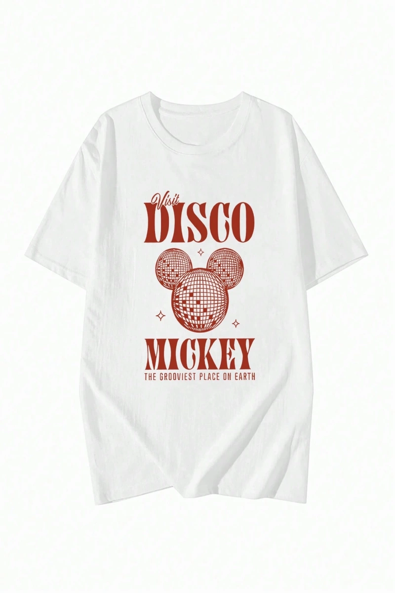 Disney Kadınlar için Basit ve Sevimli Disney Karikatür Mickey Mouse Baskıl