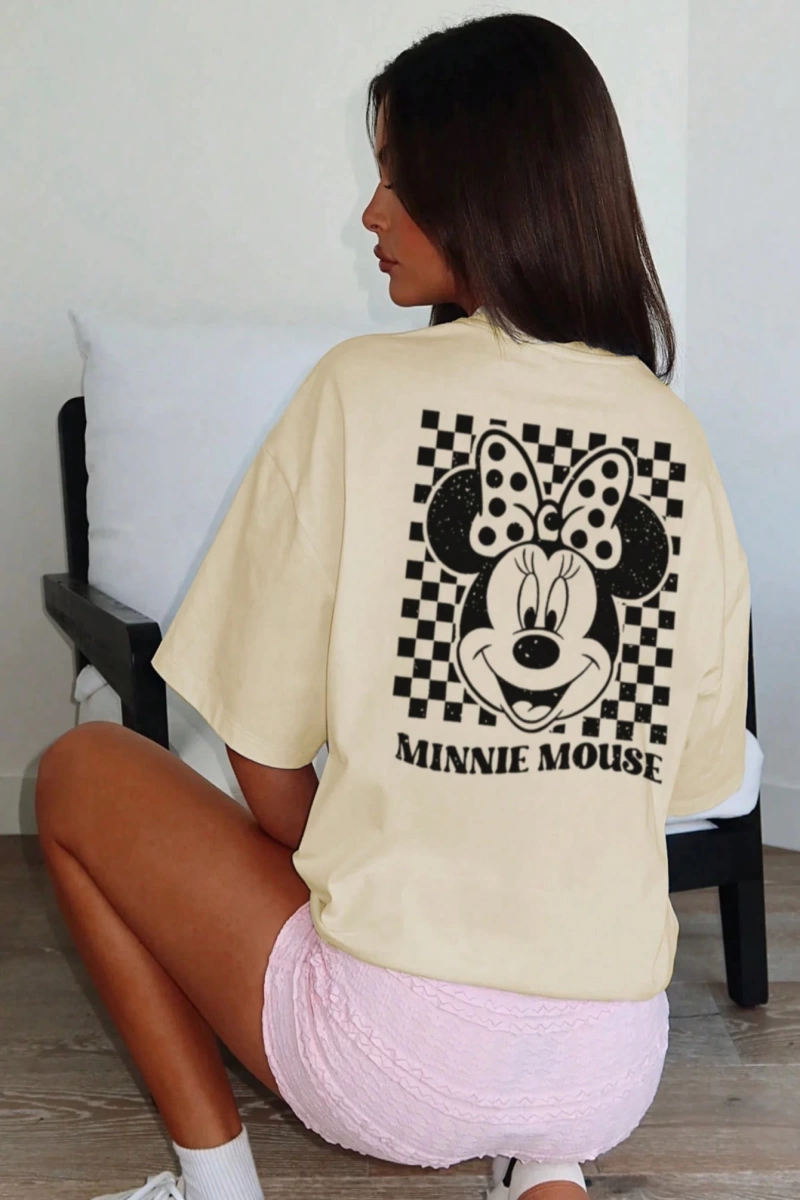 Disney Kadınlar için Basit ve Sevimli Disney Karikatür Mickey Mouse Baskıl