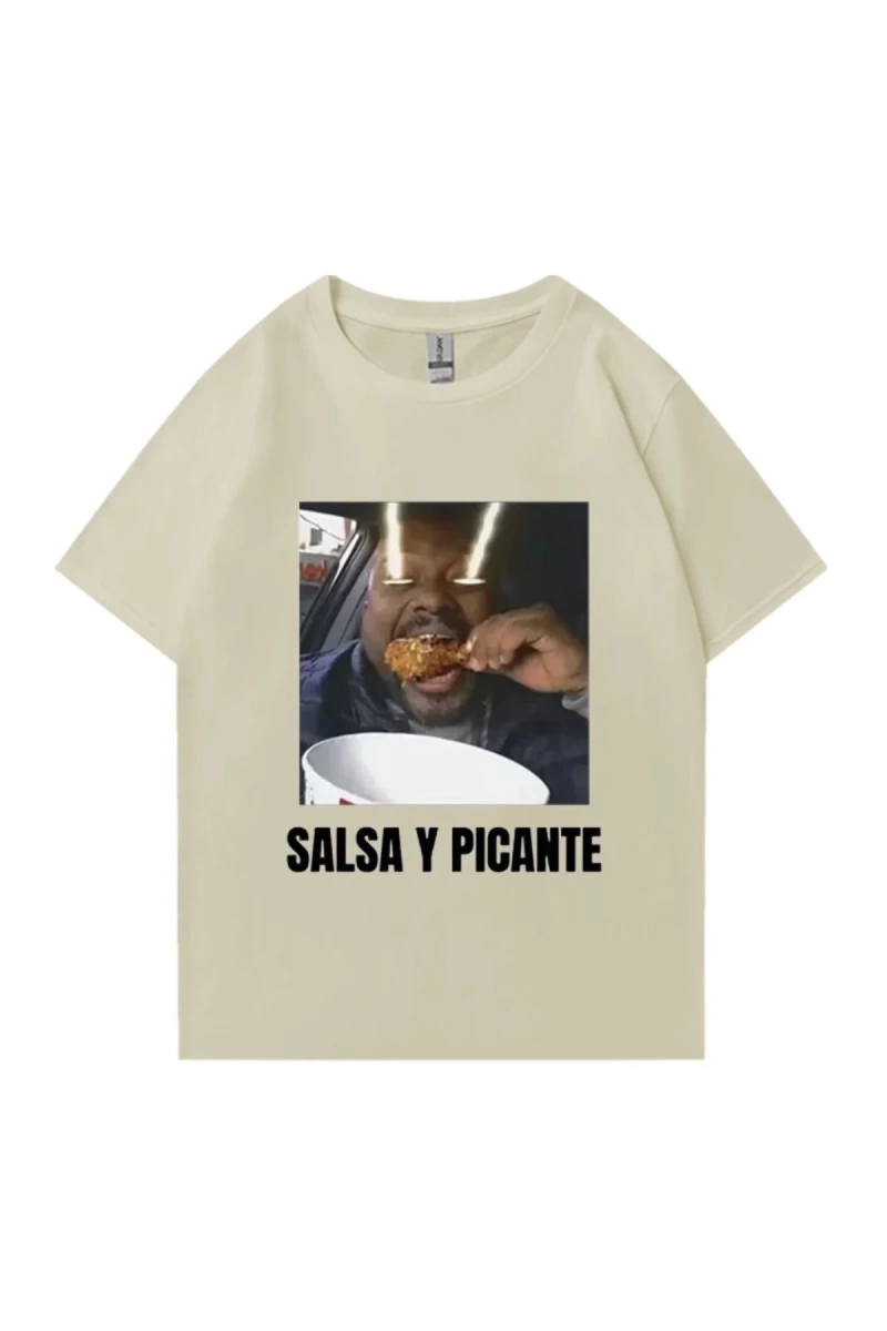 Don Pollo Salsa Y Picante komik grafik t shirt erkek kadın klasik punk Tee boy kısa kollu rah