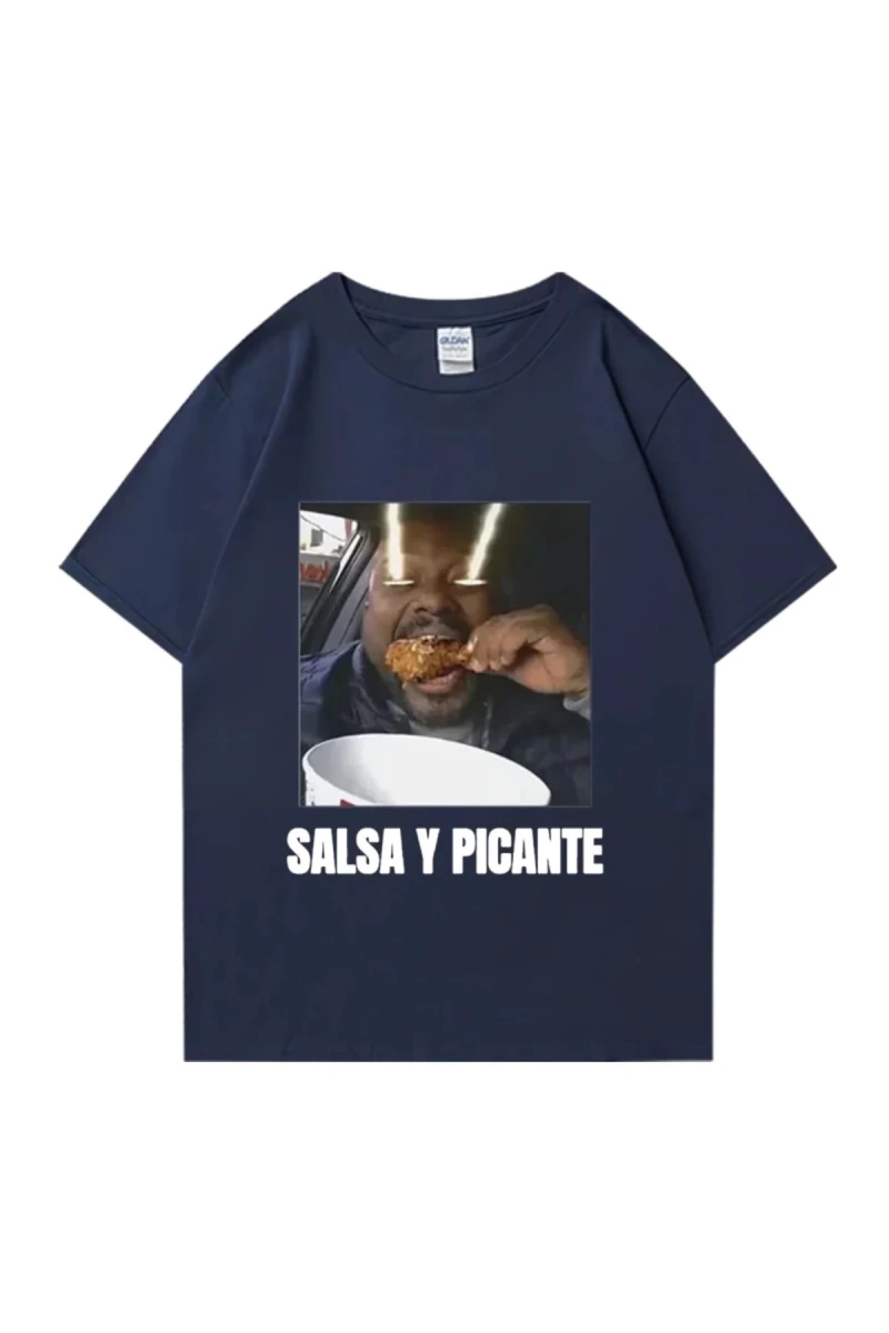 Don Pollo Salsa Y Picante komik grafik t shirt erkek kadın klasik punk Tee boy kısa kollu rah