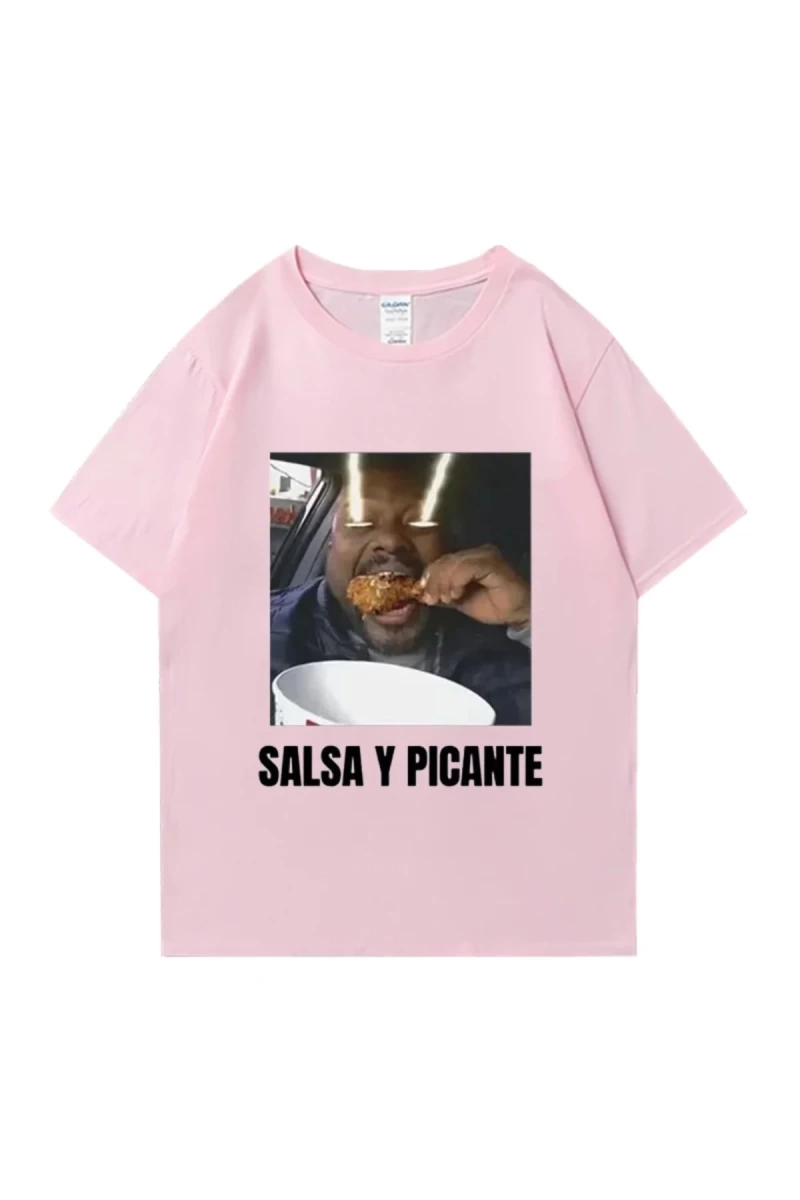 Don Pollo Salsa Y Picante komik grafik t shirt erkek kadın klasik punk Tee boy kısa kollu rah