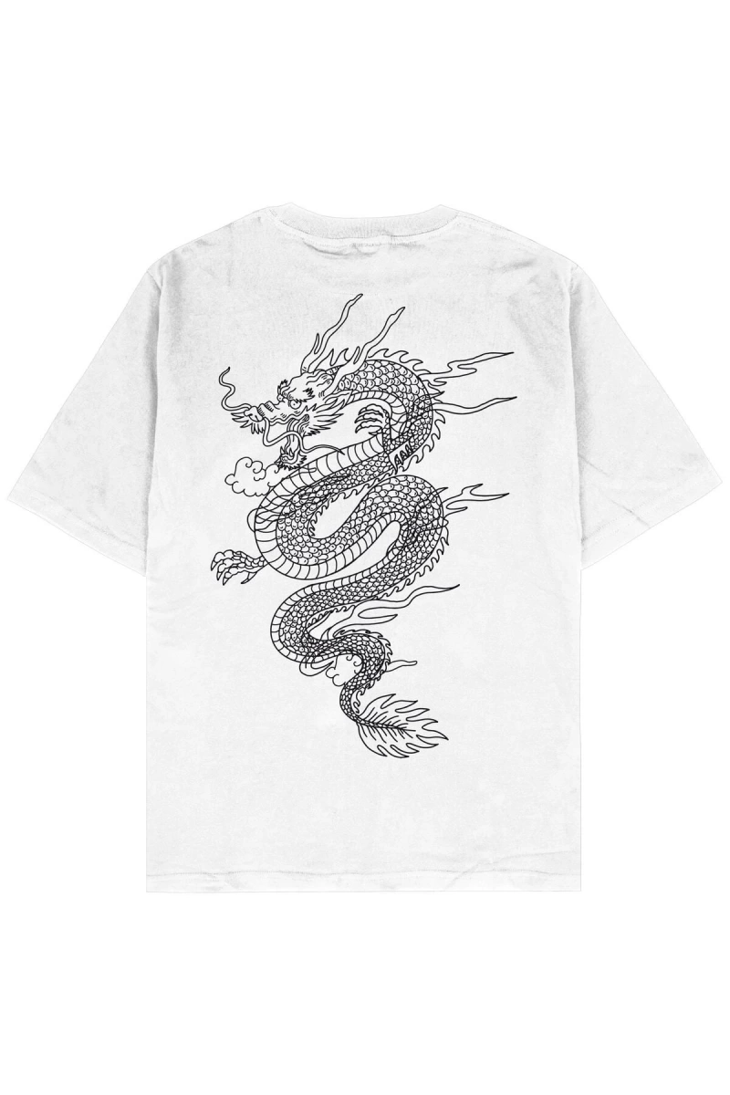 Dragon Beyaz Oversize Unisex T-shirt